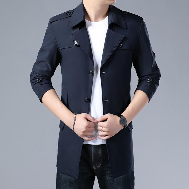Spring Autumn Men Trench Coats Superior Quality Buttons Male Fashion Outerwear Jackets Windbreaker Plus Size 5XL