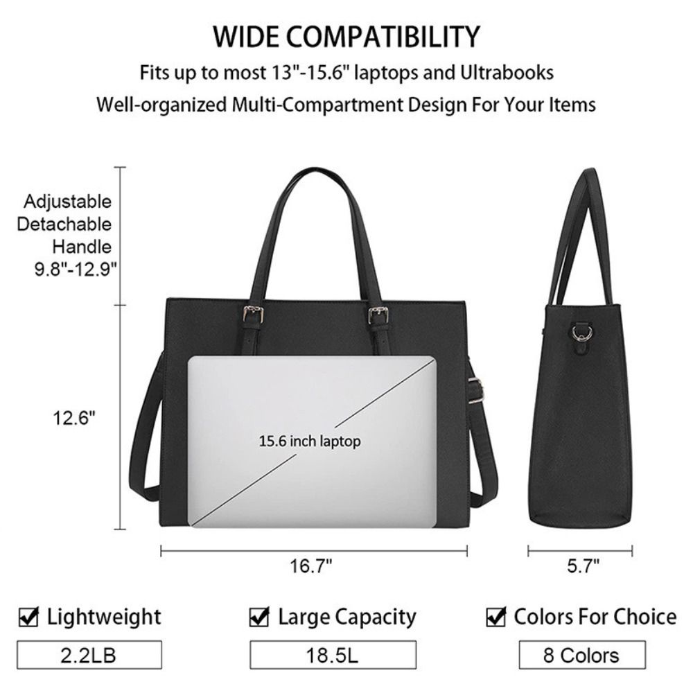 Professional Laptop Tote Bag Large Capacity Women Shoulder Bag Large Capacity Bag  for Office Work