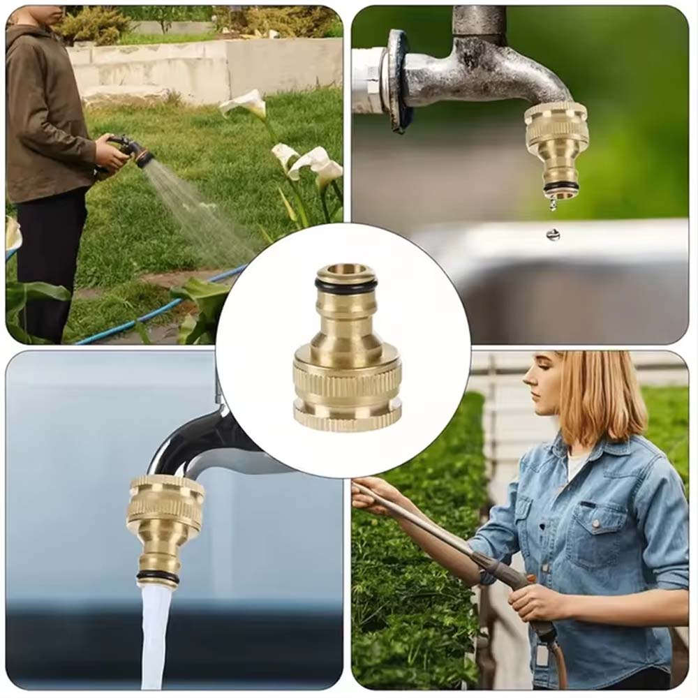 Brass Tap 3/4 Female 1/2 Quick Connector Washing Machine Garden Water Hose Quick Connect Adapter 20mm Universal Parts