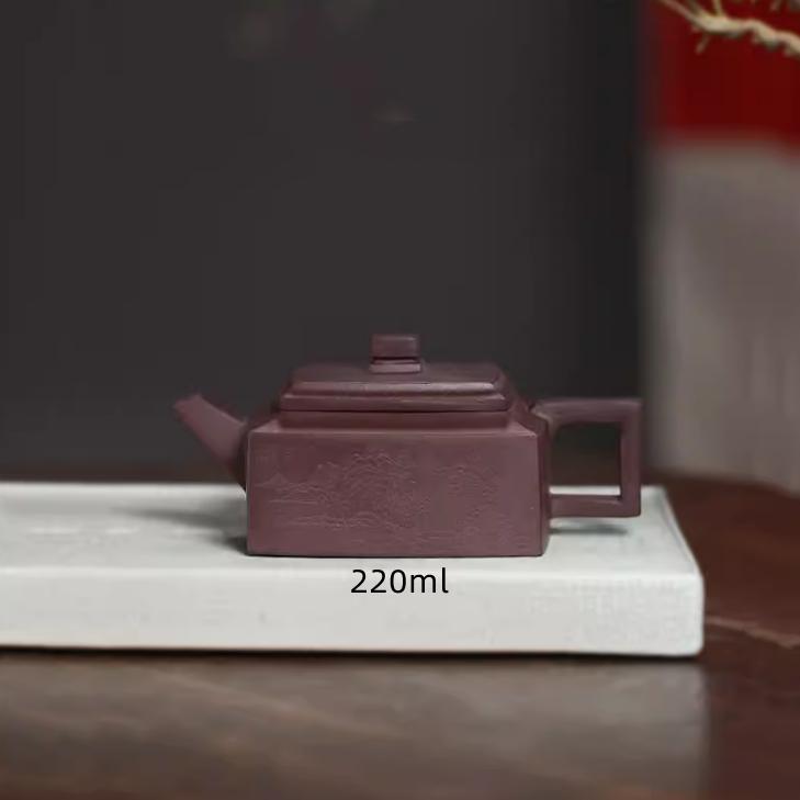 Bule de Argila Roxa Yixing Bule de chá feitos à mão de argila roxa antiga da mina original Jogo de chá Kung Fu
