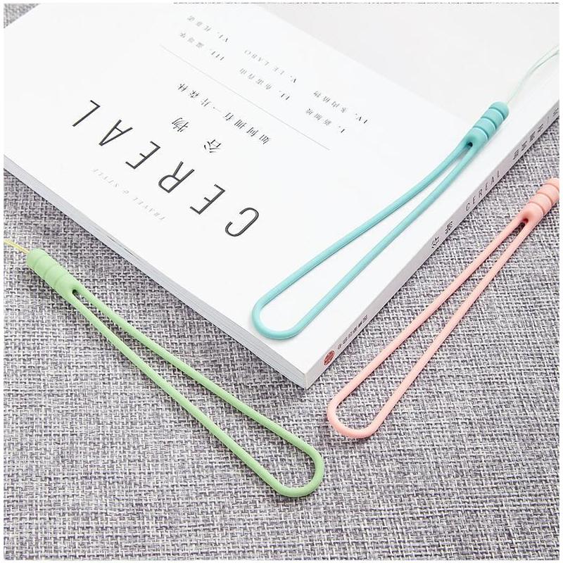 Silicone Phone Wrist Strap Solid Color Short Lanyard Anti-lost Hand Wrist Band For Mobile Phone Case Key USB Flash Drive Earbuds Accessory