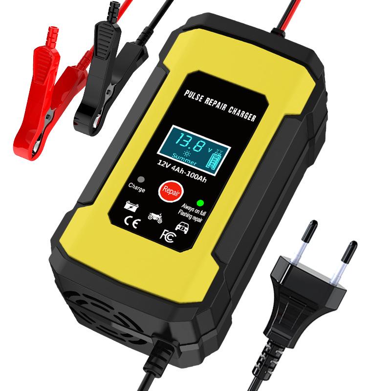 

12V 6A Motorcycle & EV Lead-Acid Battery Repair Charger (EU/US) Yellow-A