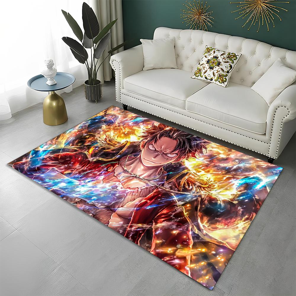 3D One P-Piece Cartoon Anime Carpet Rug for Playroom Bedroom Living Room Sofa Home Decor,kids Game Area Rug Non-slip Floor Mat