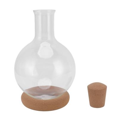 Decanter per Vino Rosso Sobrio Rapido Vetro Borosilicato Alto Vetro Trasparente Erogatore di Vino con Base