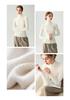Women's Slim-Fit High-Neck Cashmere Sweater: Seamless, Solid Color, Figure-Flattering Knit.