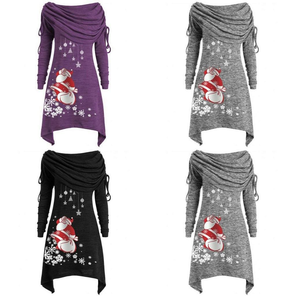 Festive Women's Santa Claus Sweater Jumper With Soft Material For Christmas Celebrations