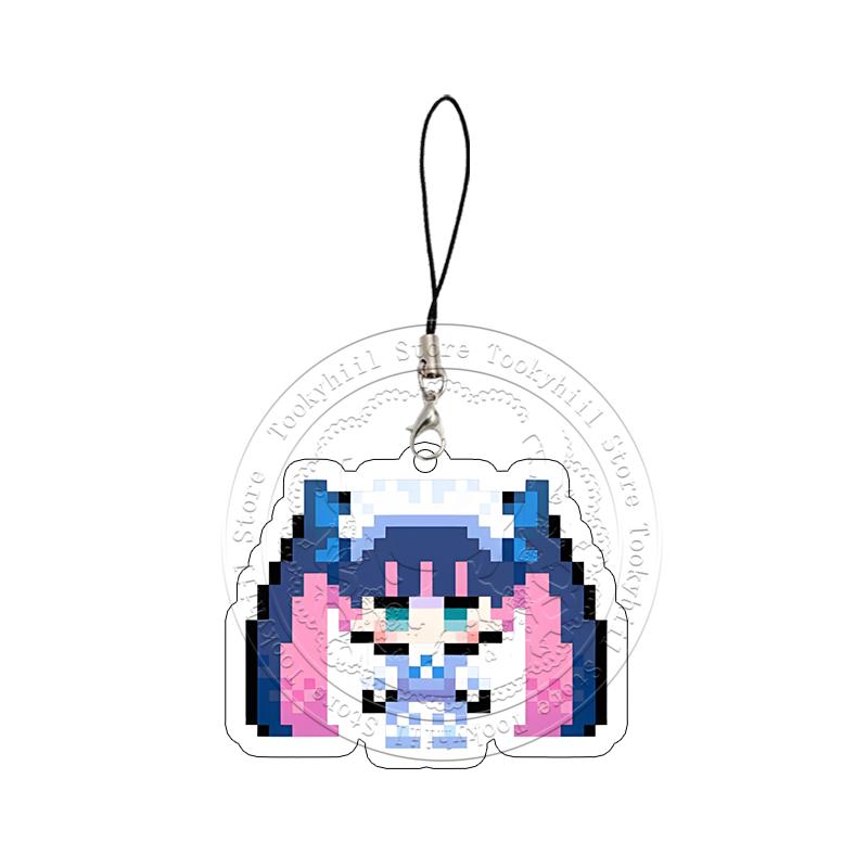 Pixel Panty Stocking with Garterbelt Phone Straps Key Charms Cosplay Props Bag Accessories Scanty Cartoon Pendant Festival Gift