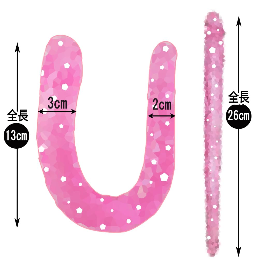 Dildo for clear 2 adult toy for storage bag warranty beginners, double-headed dildo, U-shaped, flexible, body, sizes, 22mm, 32mm, thin, 2-point