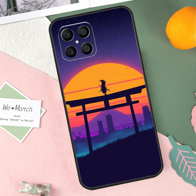 Synthwave 80's Retro Neon vaporwave Case For Honor X9b X8b X9a X8a X8 X9 X9c 50 70 90 Lite Honor 200 Pro Magic 7 5 6 Lite Cover