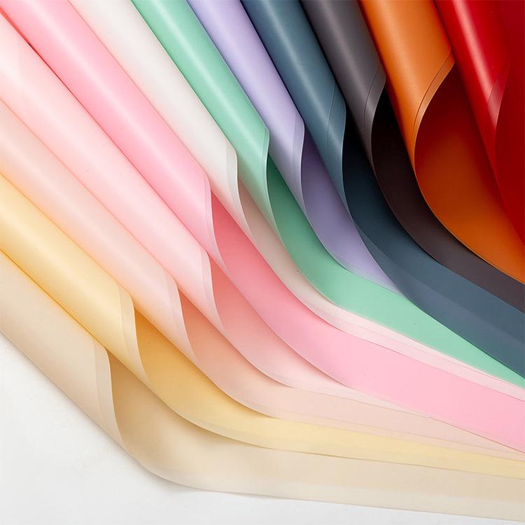 Translucent Waterproof Matte Paper for Florist Bouquets - Korean Solid Color Flower Packaging