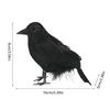 Haunting Halloween Crow Realistic Feathered Corbie Decoration for Theme Parties Simulated Black Bird Shape Adorment