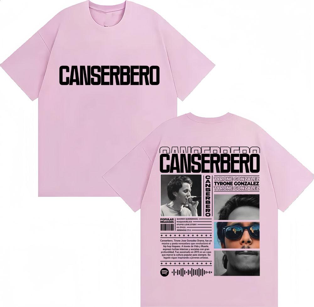 Rapper Canserbero Album Tour Print T Shirts Men Women Hip Hop Pop Music Vintage Tshirt Oversized Soft Cotton T Shirt Streetwear