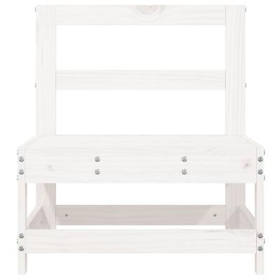 Garden Center Sofa White Solid Pine Wood