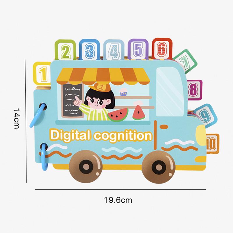 Montessori Spielzeug Quiet Book Mein erstes Beschäftigungsbuch DIY Puzzle Farbe Zahlen Klassifizierung Zuordnungsspiel Lernspielzeug für Kinder