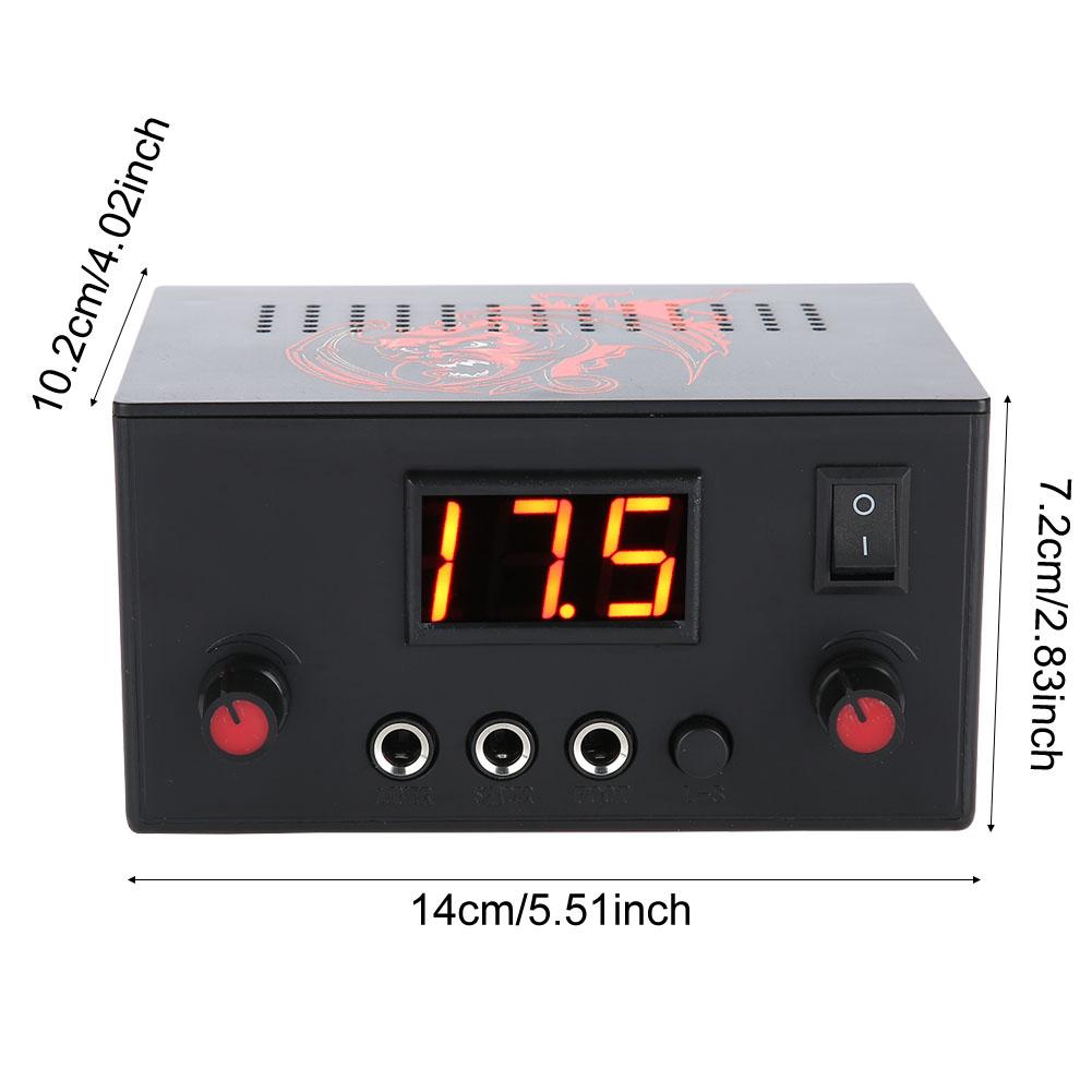 Digital Dual Tattoo Machine Power Supply with LCD for Tattoo Machine Foot Pedal