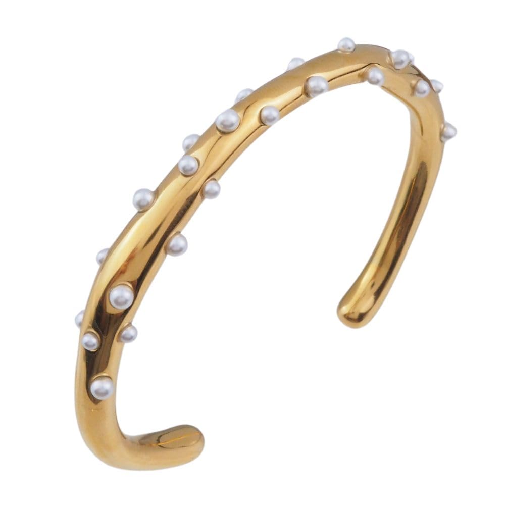 

Bangle for pearl ball stainless steel metal can be worn all the surgical stainless gold jewelry [aBALENT] women, bangle, bangle, bangle, allergy,