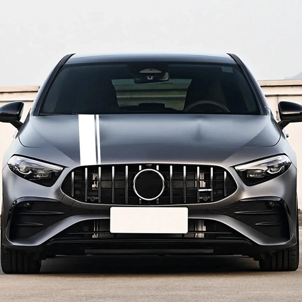 Car Hood Decal Side Stripes Skirt Sticker For Mercedes Benz A Class A45S W177 V177 A35 A45 W176 AMG DIY Decoration Accessories