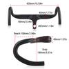 Road Bike Handlebars Aerodynamic Aluminum Integrated Handlebar Bracket Bicycle Accessory for