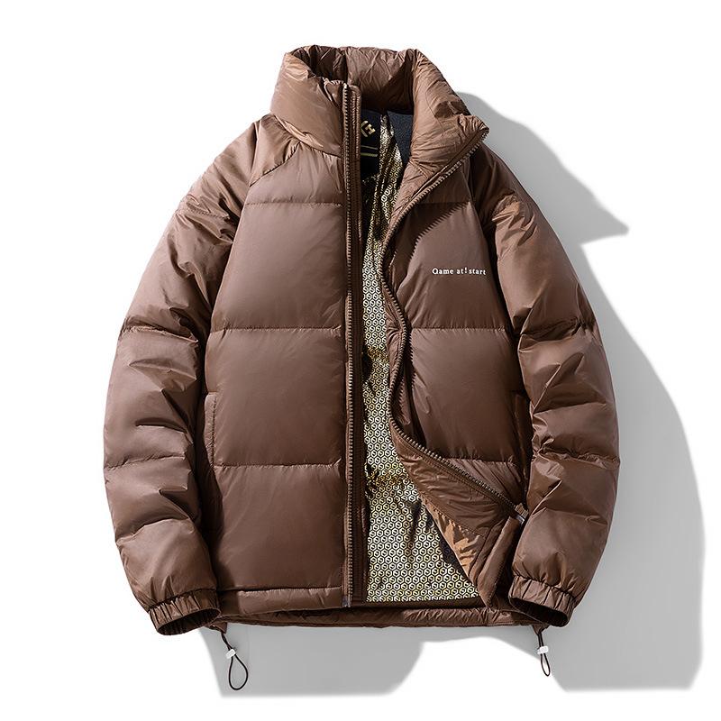 Winter Graphene Heating Windproof Warm White Duck Down Jacket Men's Fashion Casual Black Gold Jacket Men