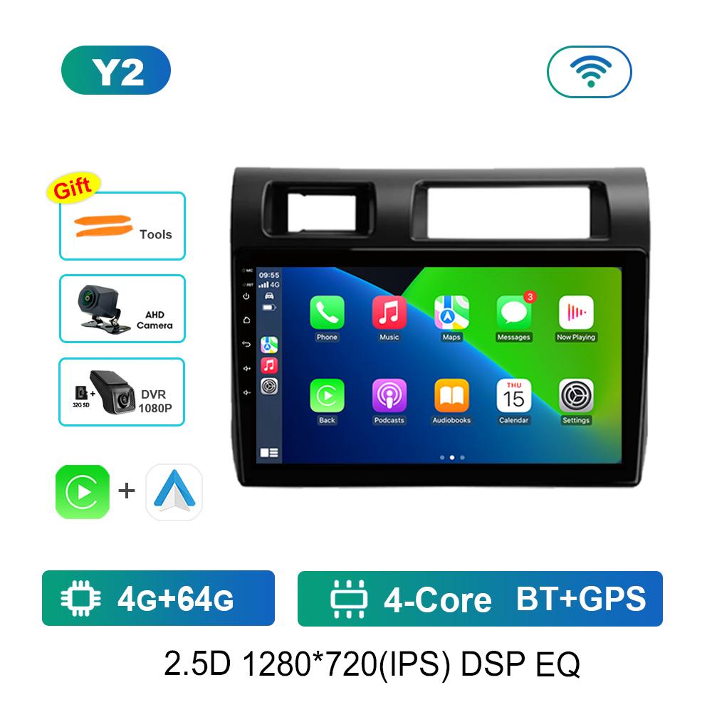 Video Multimedia Player for Toyota Land Cruiser LC 70 Series 2007 - 2020 Android Car WiFi+4G GPS IPS Screen Head Unit DSP Stereo