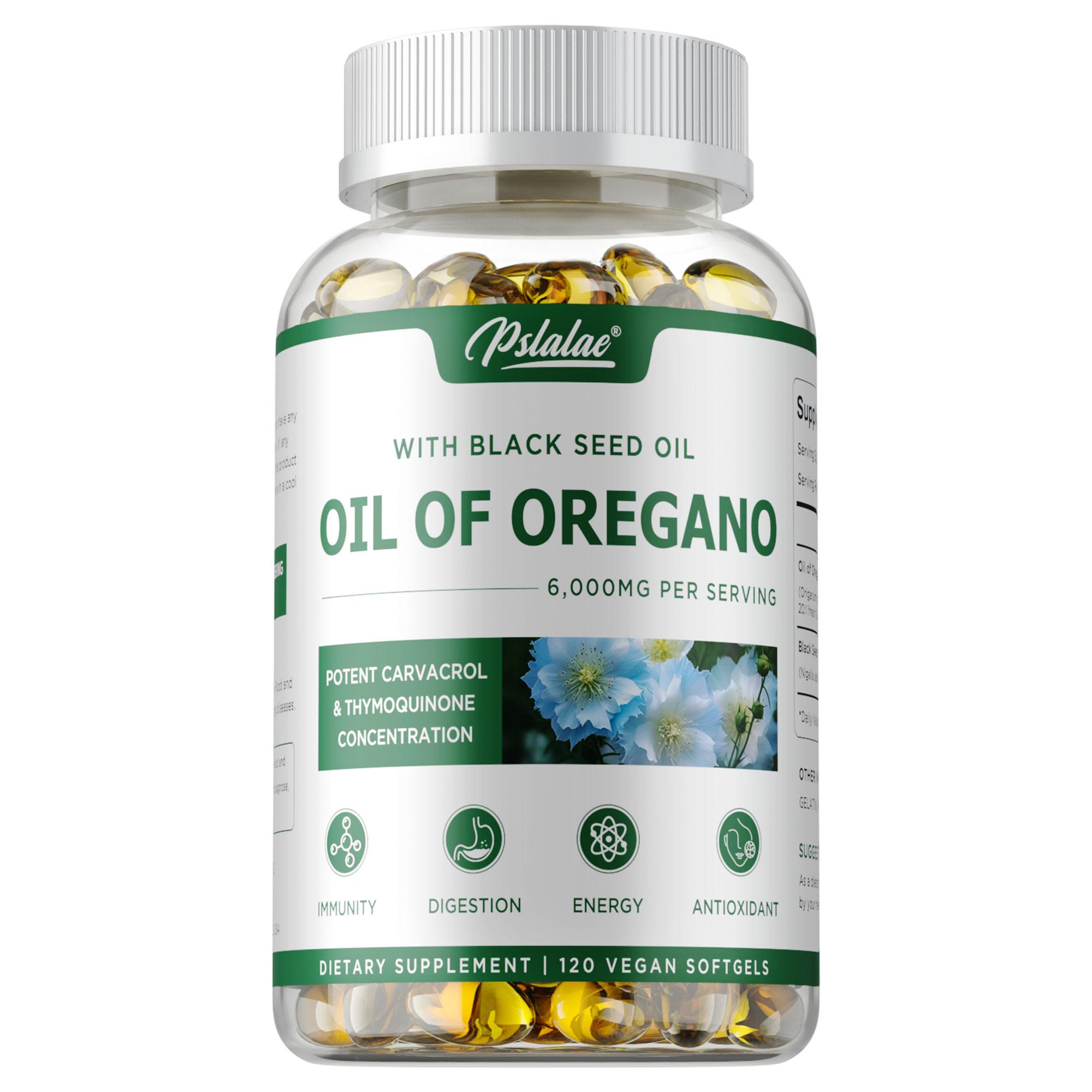 

Oil of Oregano - Black Seed Oil, Improve Immunity,Antioxidant, Digestive Support 120