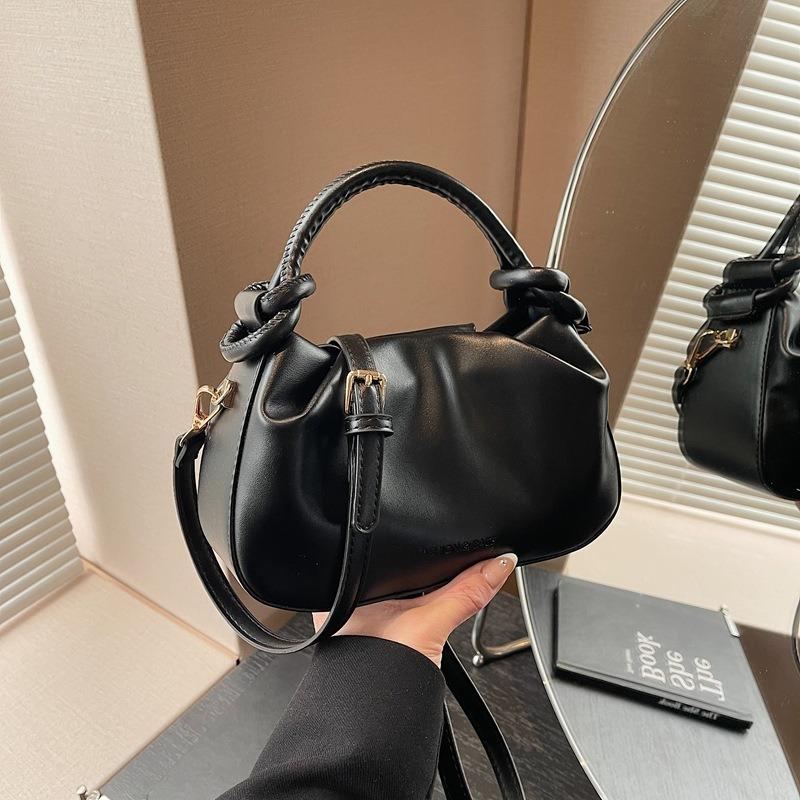 Retro einfache plissierte kleine Tasche Damen Frühling neu tragbare Bucket Bag Premium vielseitige Umhängetasche