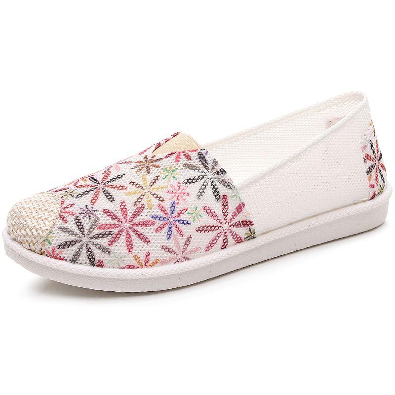 Summer New Lazy Shoes with Cloth Shoes Breathable Mesh Shoes Versatile and Lightweight Canvas Shoes