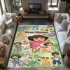 Dora Explorer Customizable Name Floor Rug Office Rug Perfect for Outdoor Dormitory Study room Playrooms Anti-slip Rug Decorate Offices