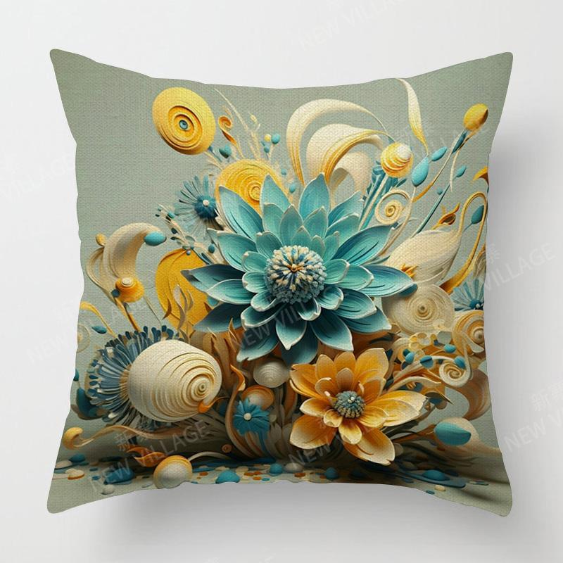 Tropical plant pattern cushion set bedroom cafe decor ins style living room sofa pillow set Throw pillowcase 40x40cm 45x45cm