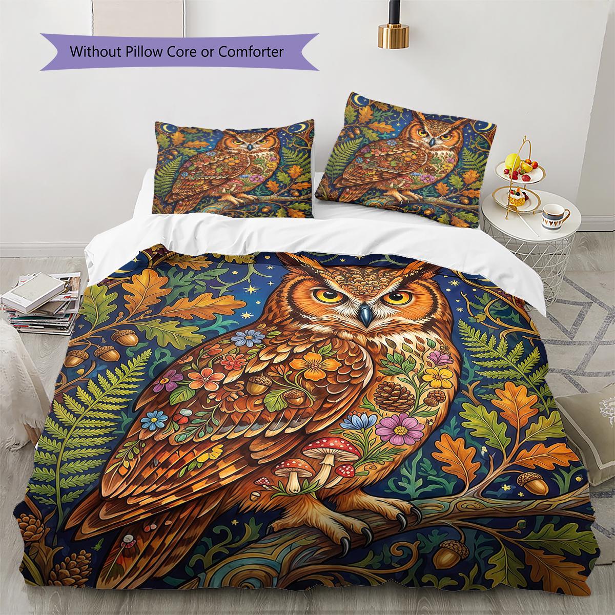 

Floral Art Animals Pattern Bedding,Quilt Set Quilt Cover Pillowcase Home Birthday Gift (1 * duvet cover + 2 * pillowcase, without core) 135x200cm