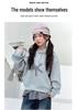 Girls' Plaid Patchwork Hooded Sweatshirt: 2026 Autumn Style for Middle and Older Children - Faux Two-Piece Long-Sleeve Top