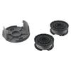 Rasentrimmerfaden mit Schutzspulenabdeckung Set Kompatibel mit Für Bosch Easy Serie F016800569 & F016800385