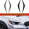 Car Headlight Eyebrows Eyelid ABS Gloss Black/Carbon Fiber Eyebrow For Subaru WRX STI VB + Auto Exterior Accessories