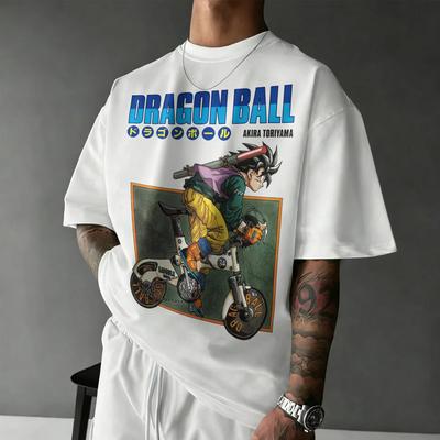 2026 Nuevo Verano Dragon Ball 40 Aniversario Kakarot 100% Algodón Anime Estampado Moda Camiseta Talla Extra Streetwear Unisex Y2k