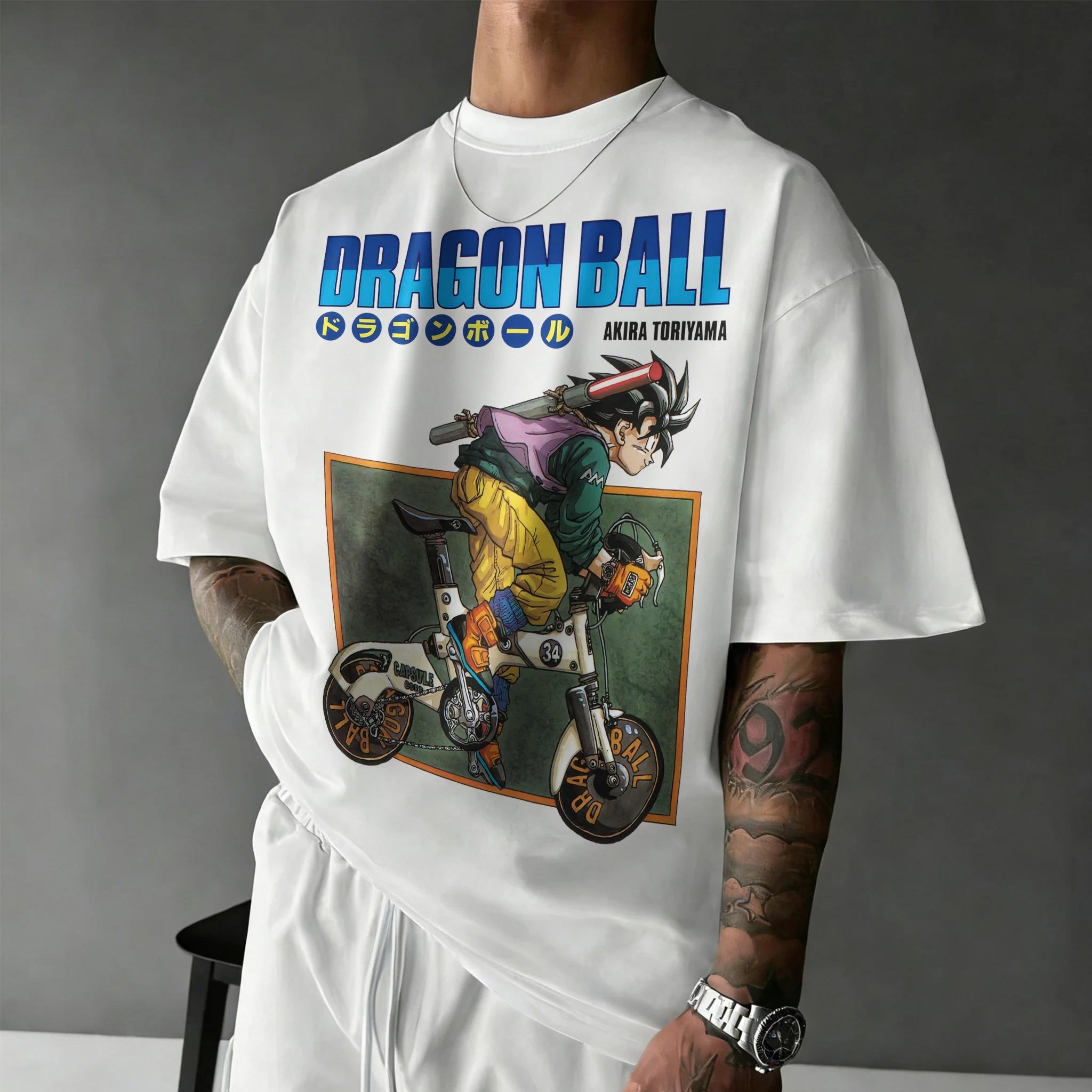 

2026 Новое Летнее Dragon Ball 40-летие Какарот 100% Хлопок Аниме Принт Модная Футболка Большого Размера Уличная Мода Унисекс Y2k 4XL