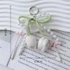 Cute Bag Charm Pendant Pearl Anti-loss Keyring INS Tulip Keychain Jewelry  Wallet