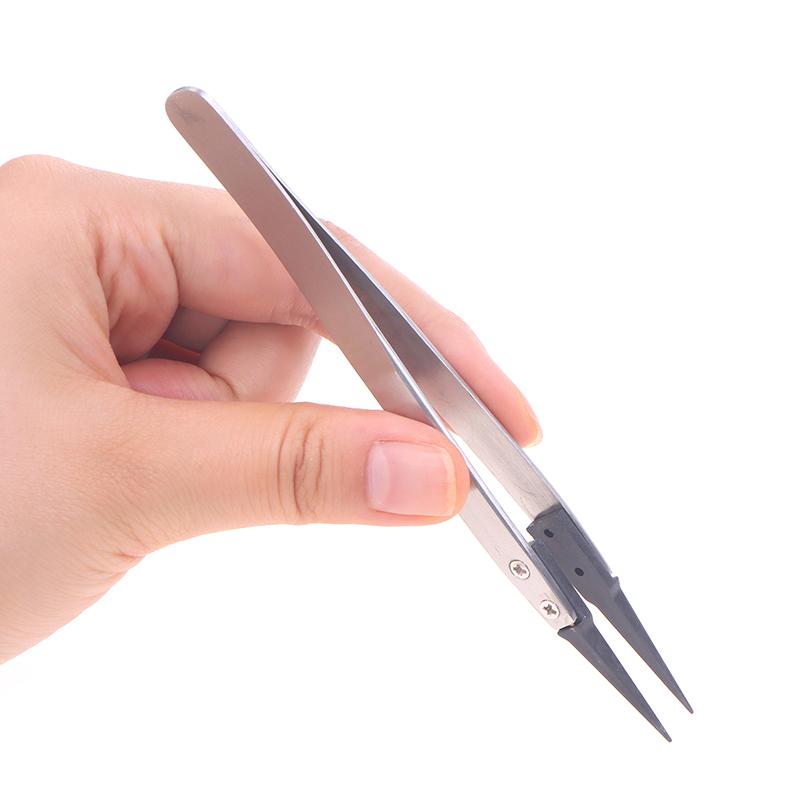 Handle Stainless Tweezers Antistatic For Watch Hands Installation Work