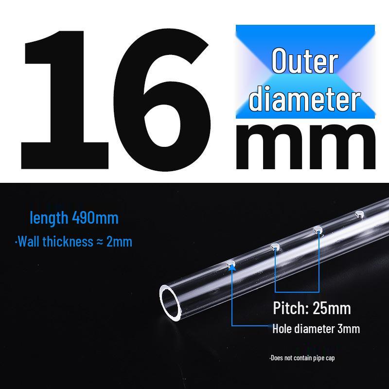 Longxiang Aquarium Acrylic Transparent Rain Tube Outlet (3/4/6 inch, 20mm)