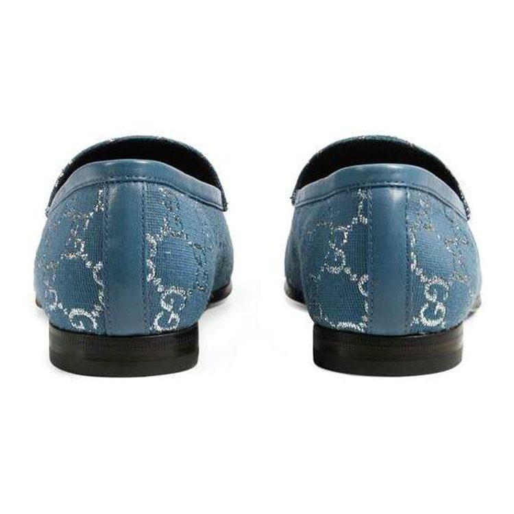 Gucci Jordaan Loafers Women's Blue 431467 2C820 4691
