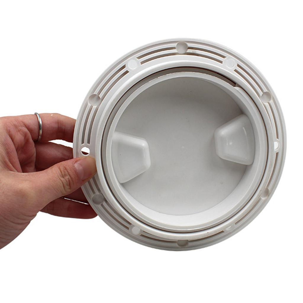Boat Access Hatches Cover 4/6/8 Inch ABS Round Inspection Plate Twist Screw Out Deck Plate Simple Install for Marine Dec