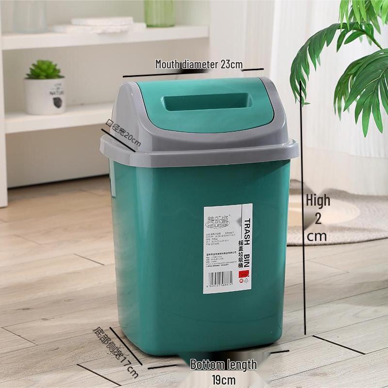 Large Capacity Flip Lid Trash Can for Restaurant, Kitchen, and Office