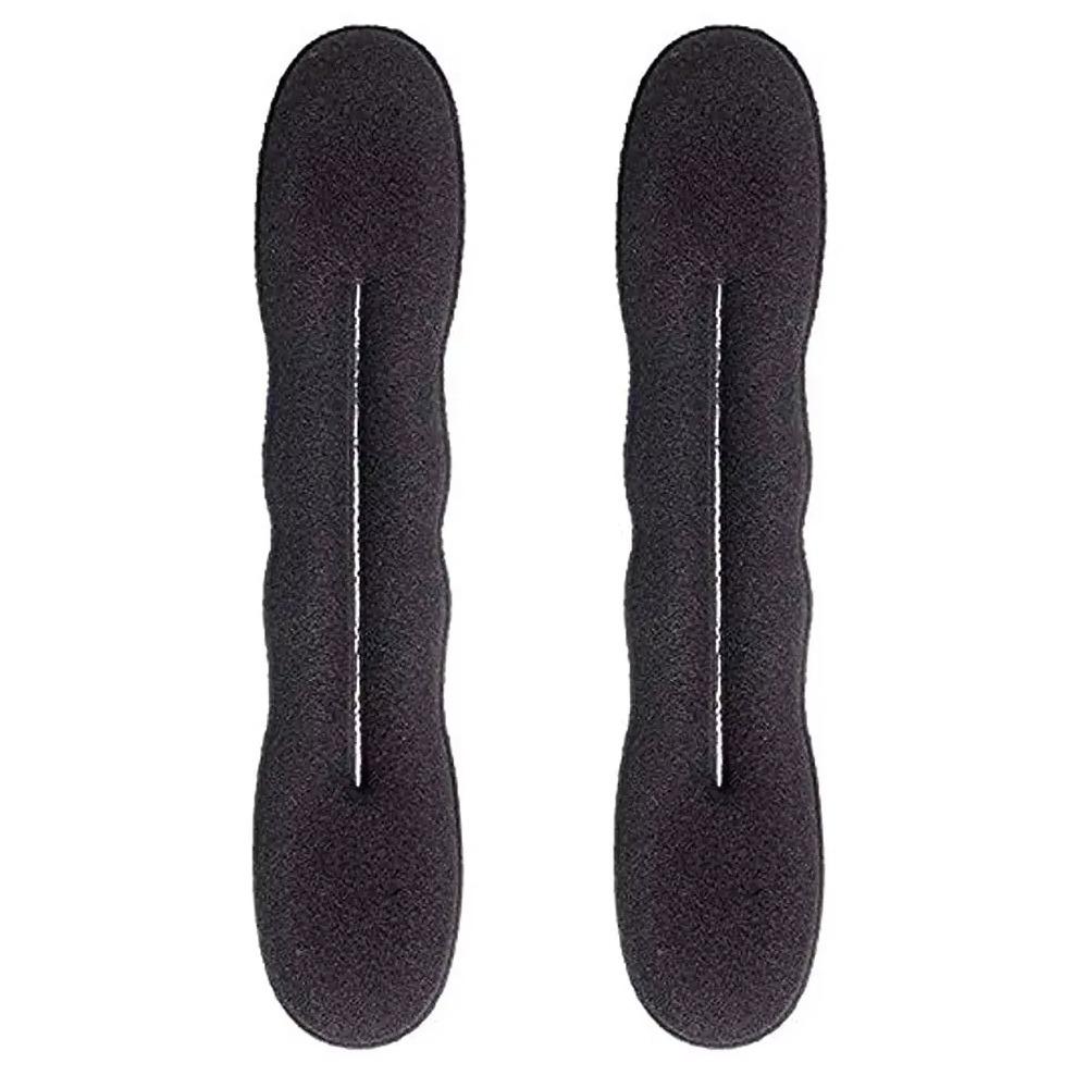 2 PCS Multifunctional Hair Bun Maker Twist Sponge Plastic Loop Hairpin Donut Bun Curler Women Girl