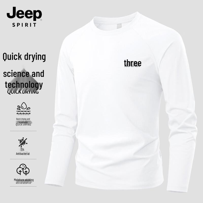 JEEP SPIRIT Herren 7A Antibakterielles Schnelltrocknendes Langarm-Oberteil