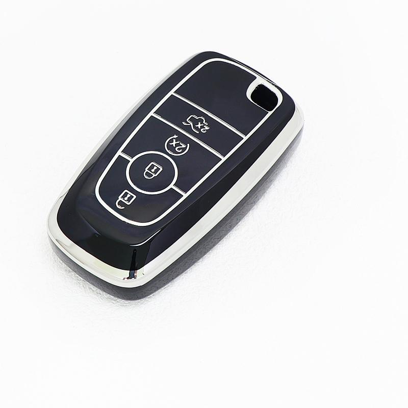 For Ford Ecosport Edge S-Max Ranger Mondeo Fusion Mustang Explorer F150 F250 F350 4 Buttons Car Key Case Cover Accessories