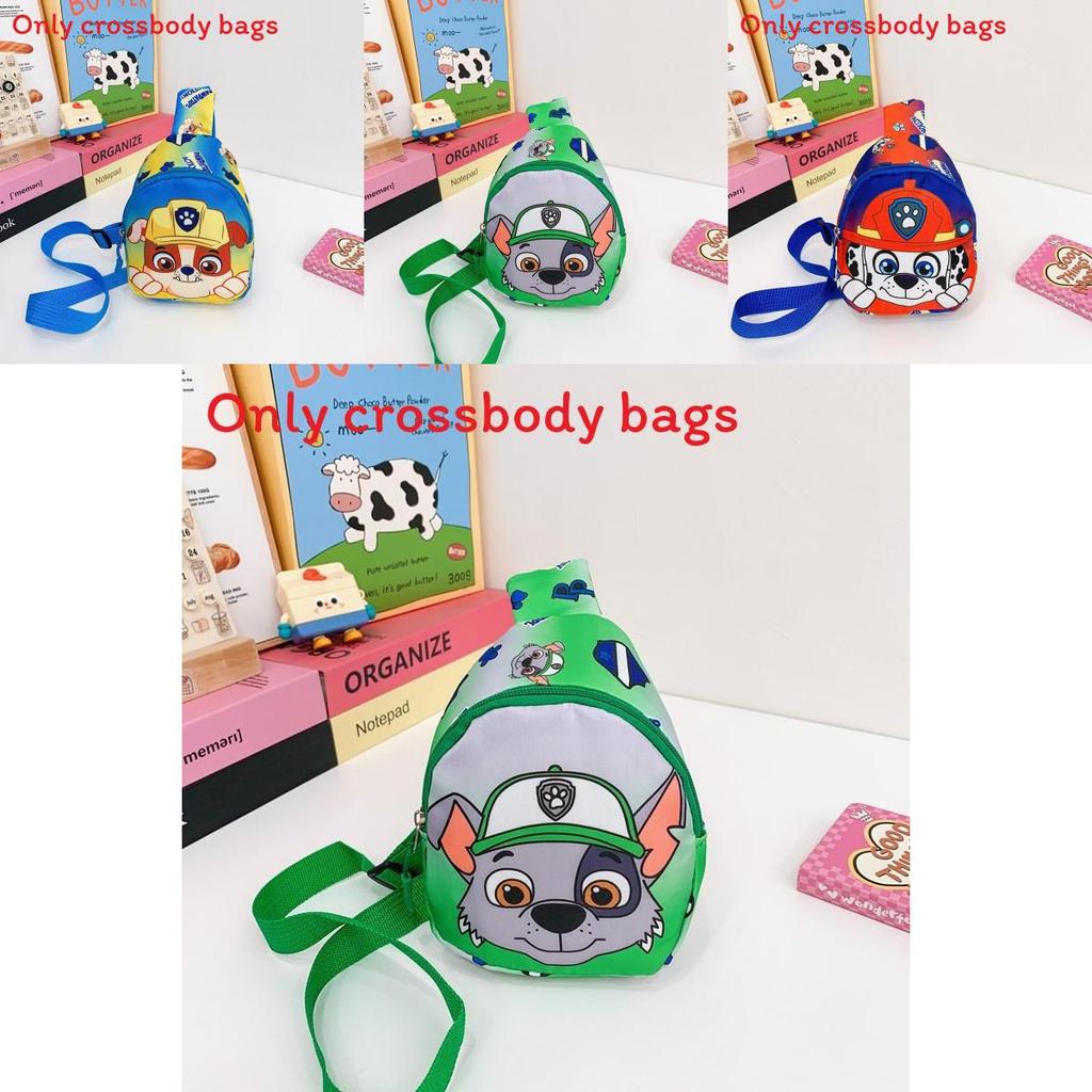 Kids Cartoon Nylon Chest Bag With Paw Patrol Chase Print Design For Preschoolers
