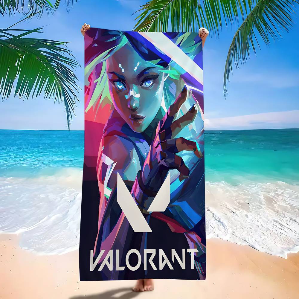 

Valorant game Microfiber Blanket Quick Drying Beach Towels Oversized Printing Super Absorbent Pool Towel Blanket W40*H60(CM)