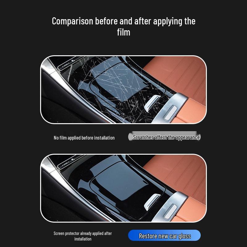 Interior Protective Film & Accessories for 2026 Geely Boyue: Tempered Glass for Console Screen, Gear Shift Sticker