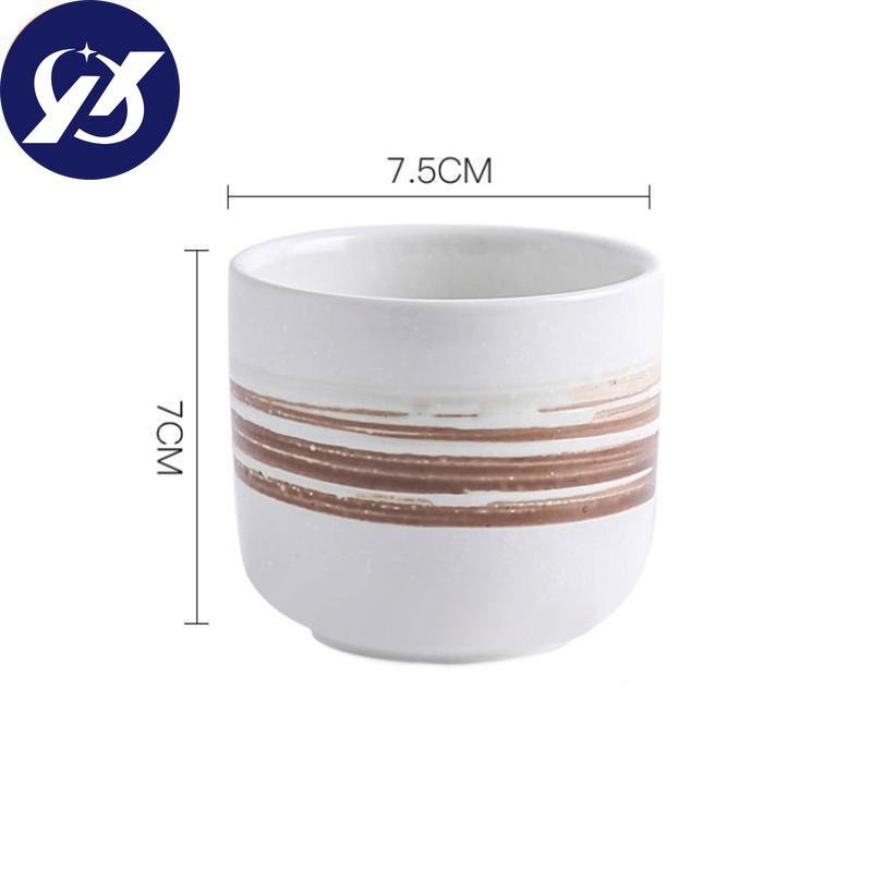 Ceramic Small Tea Cup Porcelain Hotel Restaurant Coffee Cup Simple Office Water Cup Drinkware