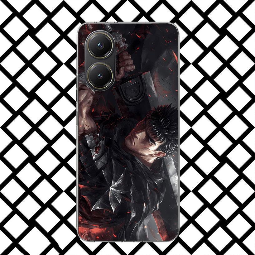 Black White G-Guts B-Berserks Phone Case for Xiaomi Poco F7 Ultra X7 X6 X5 Pro X4 Gt M8 M7 Redmi 15 15C 13 13C 12 12C Soft Cover