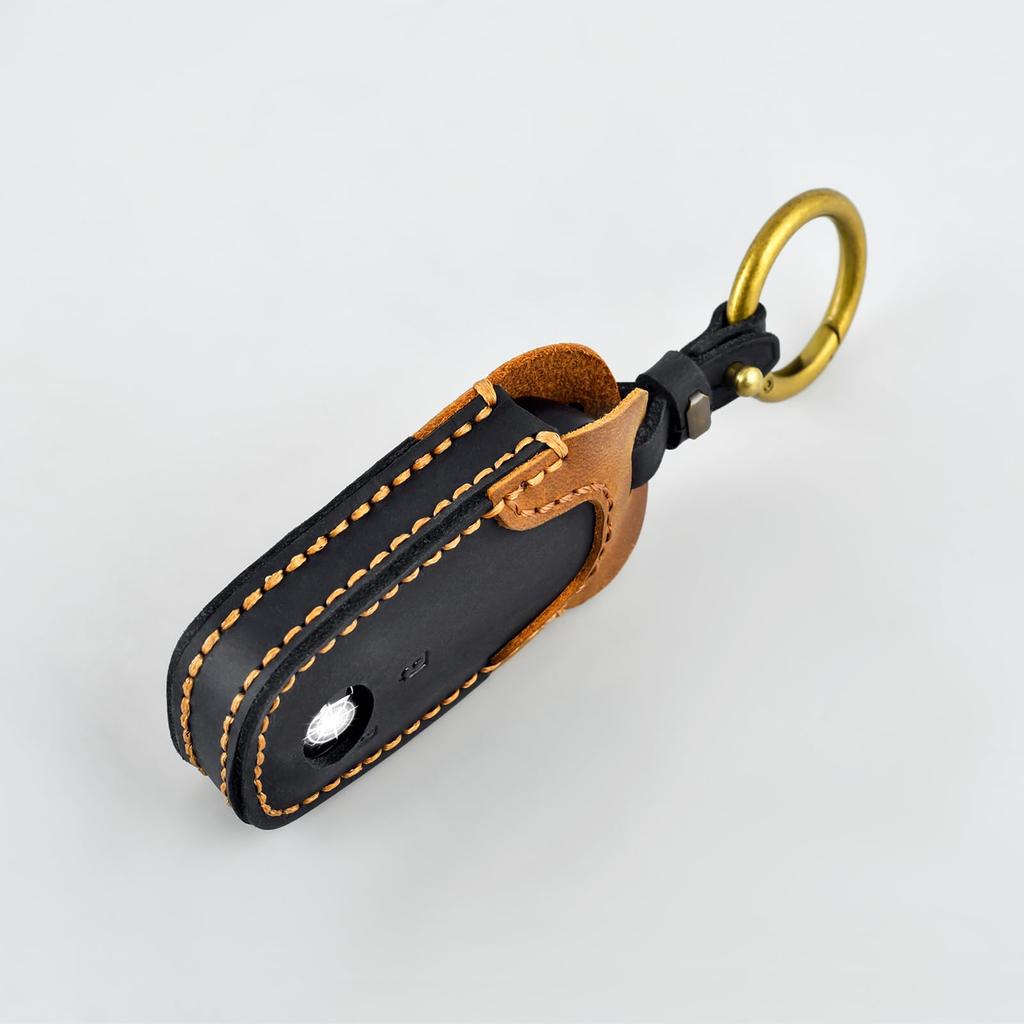 OFFCURVE Smart Key Case for Daihatsu Toyota Cars, Genuine Leather, Compatible with 2 Buttons,